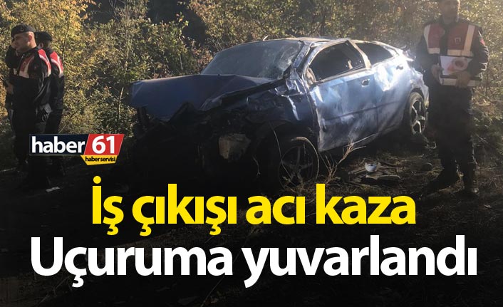 Trabzon'da iş çıkışı acı kaza! Uçuruma yuvarlandı