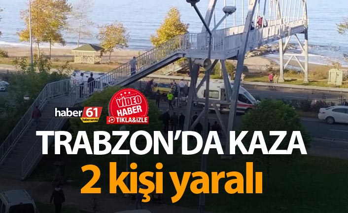 Trabzon Sürmene'de kaza. 2 kişi yaralandı.