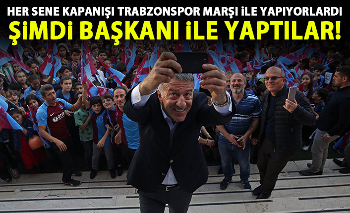 Her kapanış törenini Trabzonspor marşı ile yapan okula Ağaoğlu'ndan sürpriz!