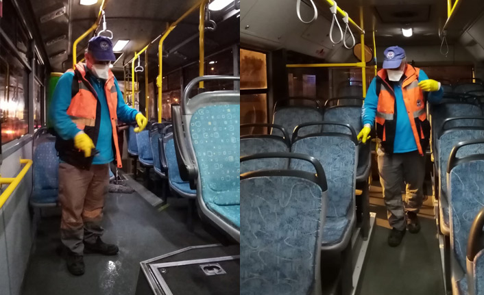 Zorluoğlu talimatı verdi, otobüsler dezenfekte ediliyor