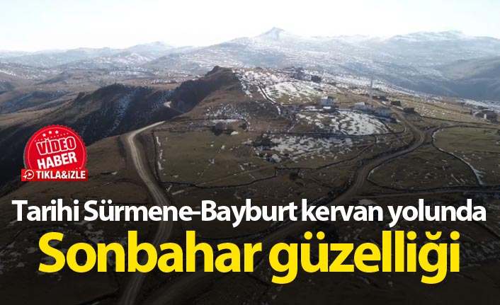 Tarihi Sürmene-Bayburt kervan yolunda sonbahar güzelliği