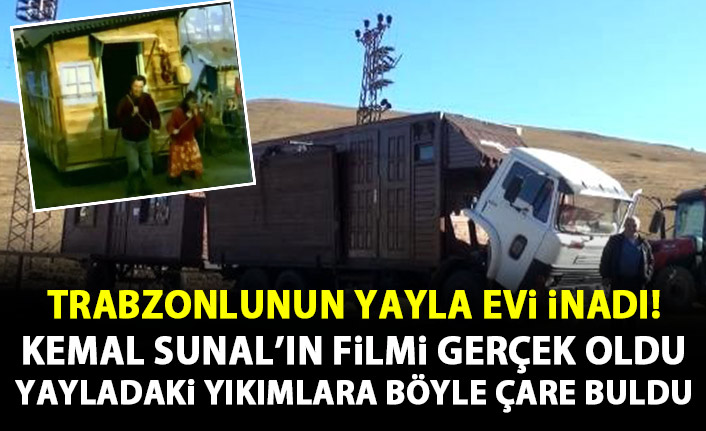 Trabzonlunun yayla evi inadı! Yayladaki yıkımlara böyle çare buldu!