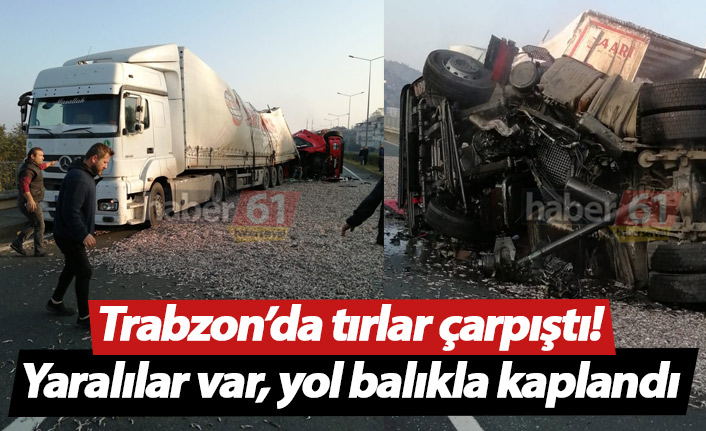 Trabzon'da tır kazası! Yaralılar var