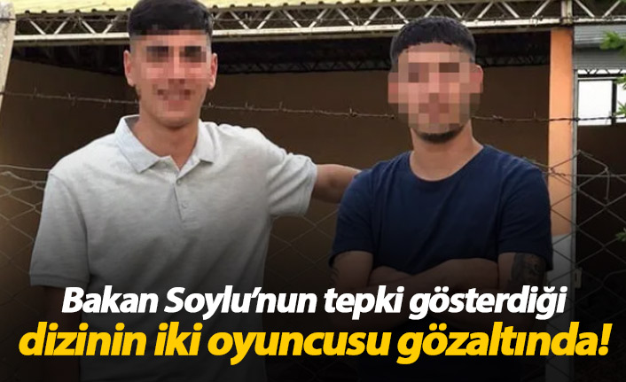 Bakan Soylu'nun tepki gösterdiği dizinin iki oyuncusu gözaltında