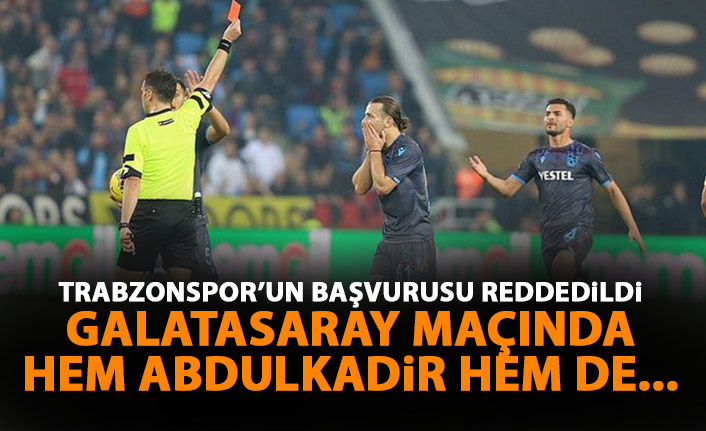 Trabzonspor'un Abdulkadir Parmak başvurusu reddedildi! Galatasaray maçında yok!
