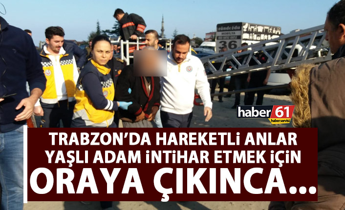 Trabzon’da yaşlı adam bunalıma girdi! İntihar etmek için ağaca çıktı!
