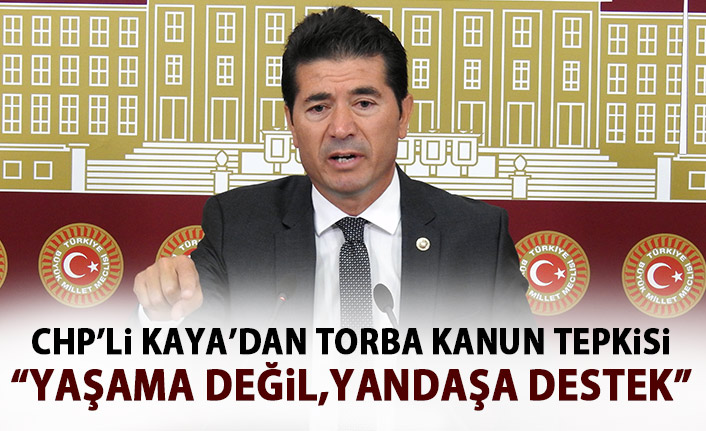 CHP'li Kaya: Yaşama değil, Yandaşa destek!