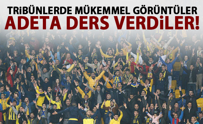 Trabzonspor ve Ankaragücü taraftarı ders verdi!