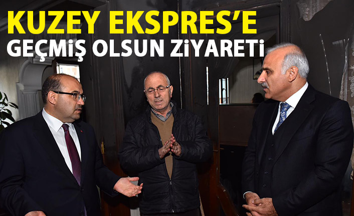 Kuzey Ekspres Gazetesi'ne geçmiş olsun ziyareti