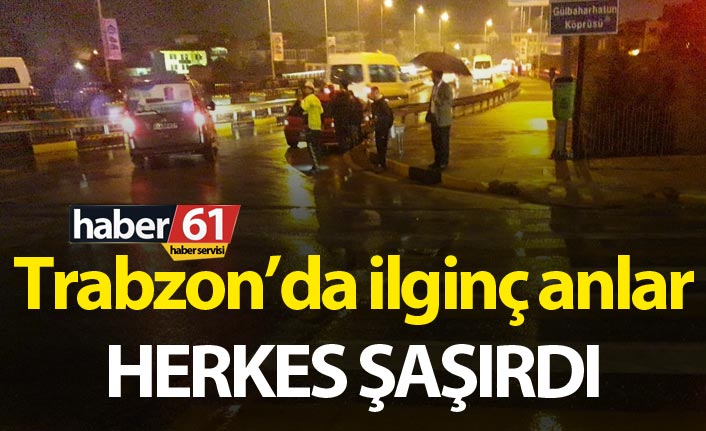 Trabzon'da ilginç anlar - Herkes şaşırdı