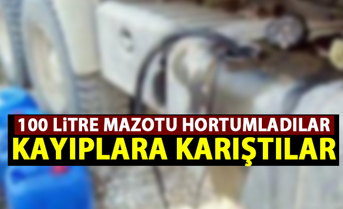 Mazotu hortumlayıp kayıplara karıştılar