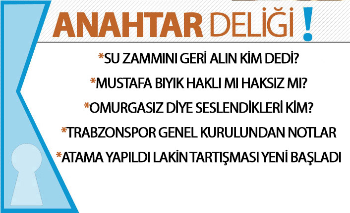 Anahtar Deliği 01.12.2019: “Su zammını geri alın” çağrısı!