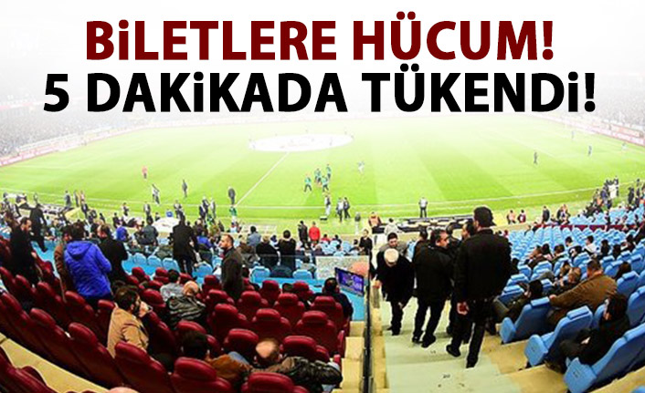 Trabzonspor taraftarı hücum etti! 5 dakikada tükendi!