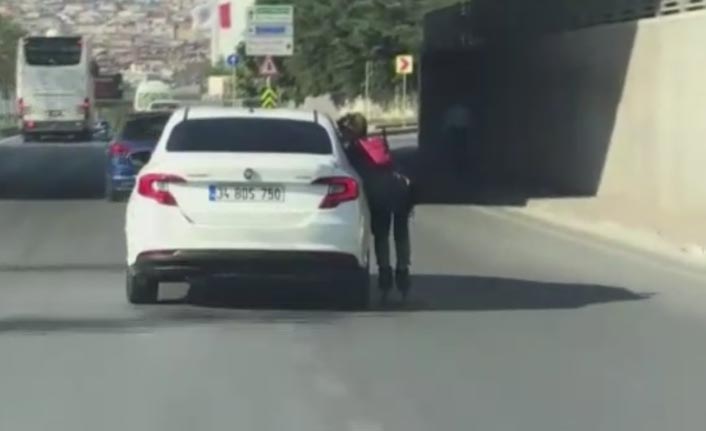 Patenli gencin tehlikeli yolculuğu kamerada