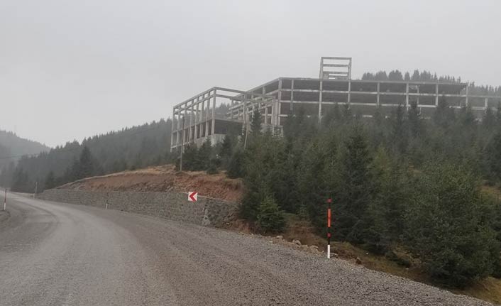 Çambaşı Oteli’nin karkas inşaatı bitti