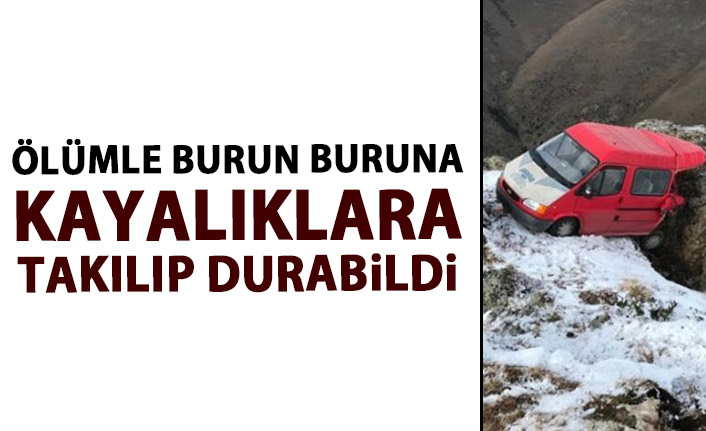 Yayla dönüşü uçuruma yuvarlandı! Kayalıklara takıldı!