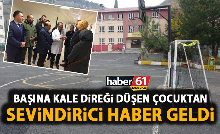 Kafasına kale direği düşen çocuktan iyi haber geldi!