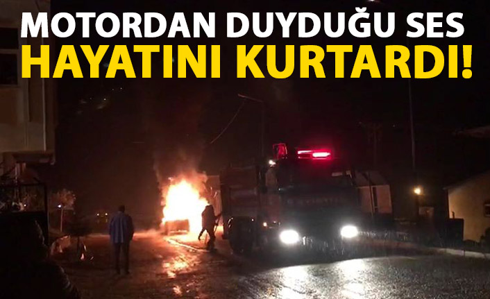 Trabzon'da korkutan anlar! Önce motordan ses geldi sonra...
