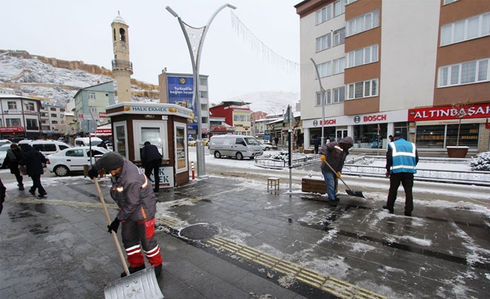 Bayburt’ta kar yağışı