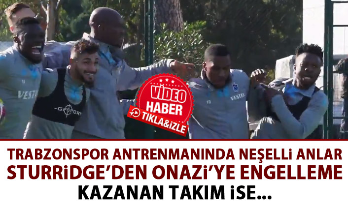 Trabzonspor idmanında neşeli anlar! Bakın yarışı kim kazandı