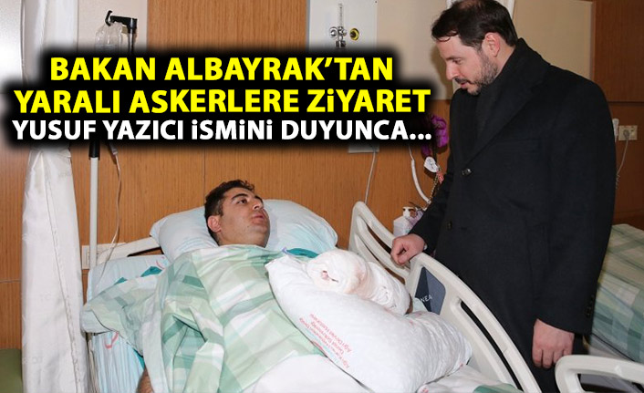 Berat Albayrak'tan yaralı askerlere ziyaret! Yusuf Yazıcı ismini duyunca...