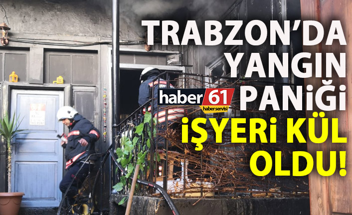 Trabzon’da kafede yangın! Kullanılamaz hale geldi!