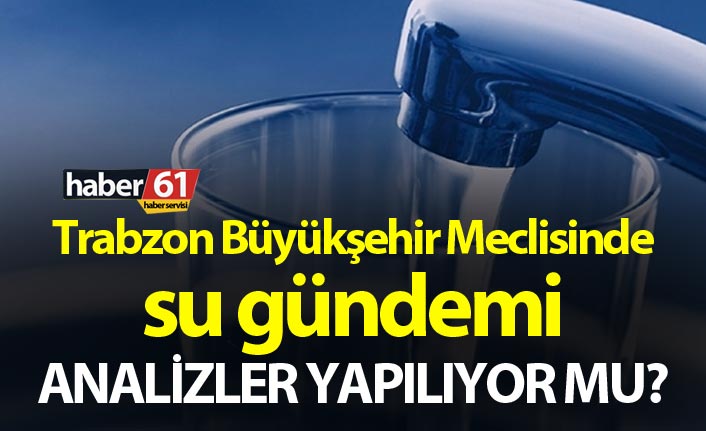Trabzon Büyükşehir Meclisinde su gündemi