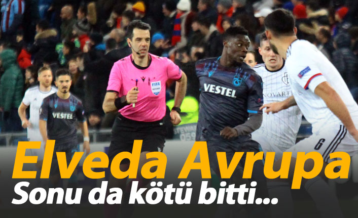 Trabzonspor'dan Avrupa'ya yenilgiyle veda