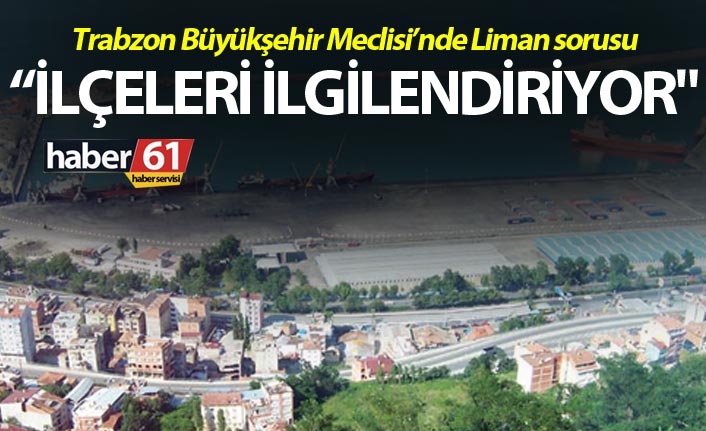 Trabzon Büyükşehir Meclisi’nde Liman sorusu – “İlçeleri ilgilendiriyor"