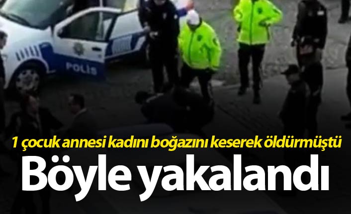 Bayburt’ta katil zanlısının yakalanma anı kamerada