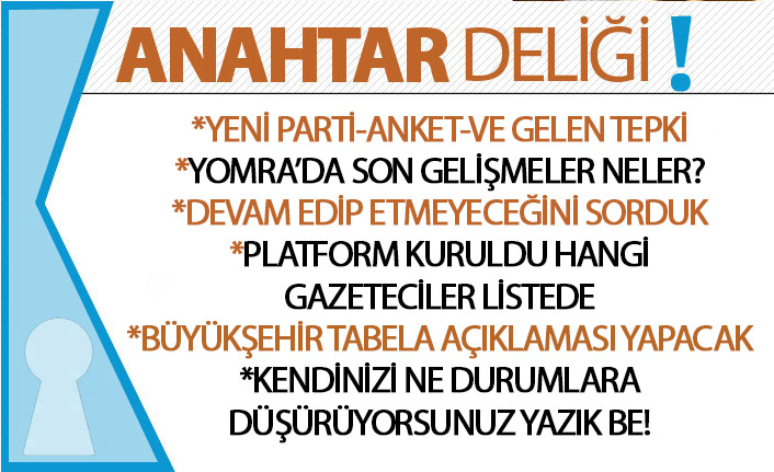 Anahtar Deliği 17.12.2019: Ortahisar Kent Konseyi’nde değişim sinyali!