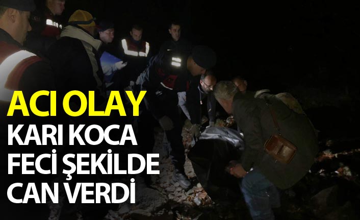 Rize'de Acı olay  Karı koca feci şekilde can verdi