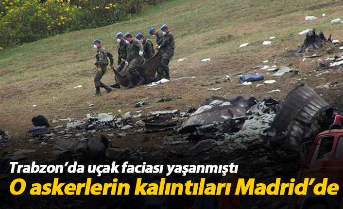 Trabzon'da düşen uçakta İspanyol askerlerinin kalıntıları Madrid'de