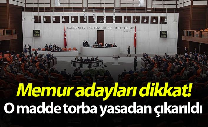 O madde torba yasadan çıkarıldı