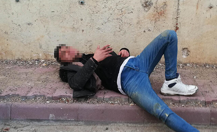 Polisten kaçarken duvardan düştü