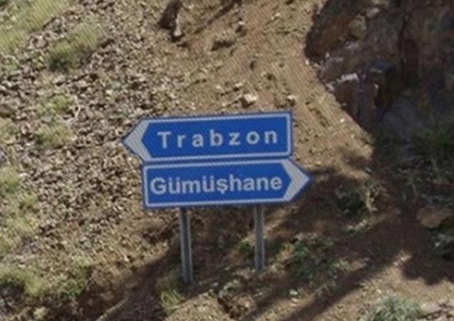 Trabzon - Gümüşhane yolunda çalışma. 2 Ocak 2020