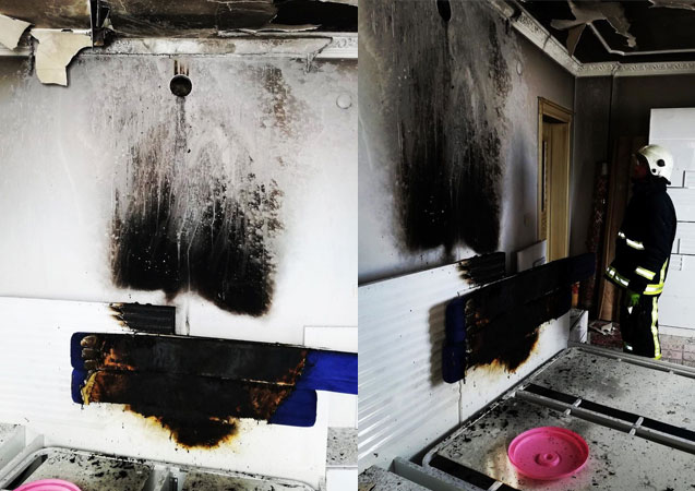 Tuşba’da ev yangını