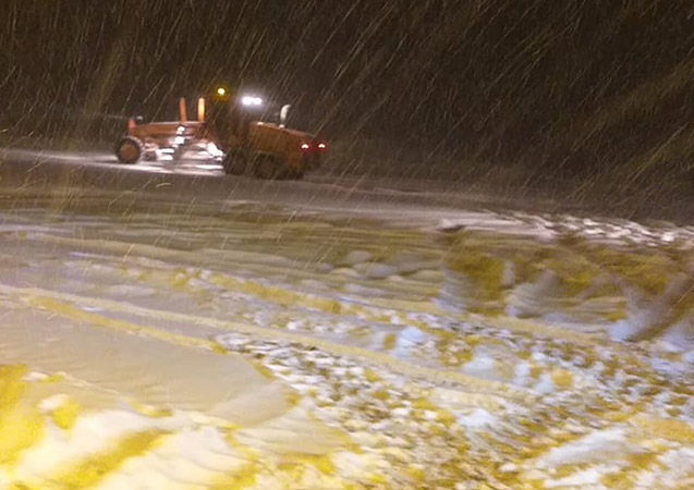Sivas-Giresun yolu yoğun kar altında