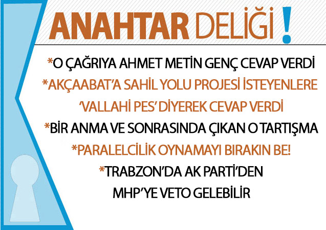 Anahtar Deliği 08.01.2020: Akçaabat’a sahil yolu isteyenlere ‘Vallahi pes!’ cevabı