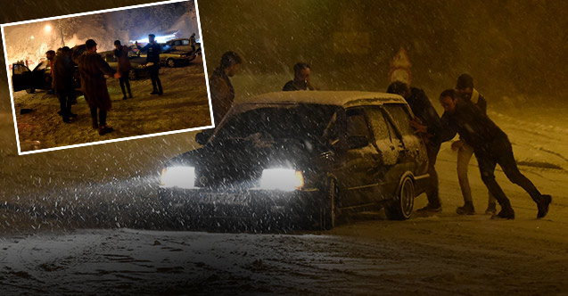 Zigana'da yağan kar kimine çile oldu kimine eğlence