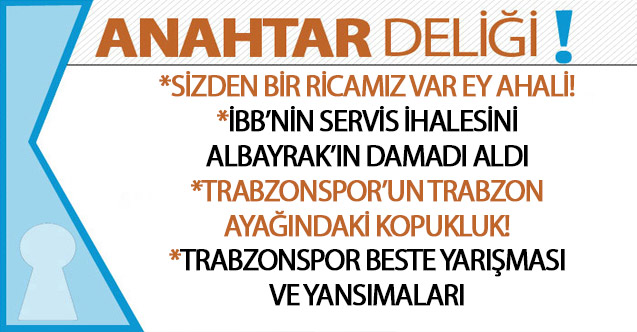 Anahtar Deliği 16.01.2020 Ahi Evren Hastanesi Başhekimi Görevden Alındı, İBB İhalesi Tartışma Yarattı