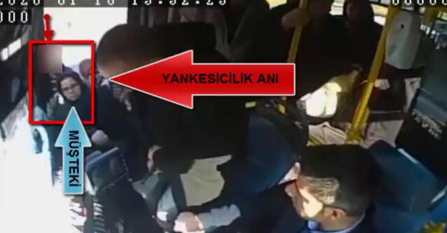 Otobüs bekleyen kadının cep telefonunun çalınma anı kamerada