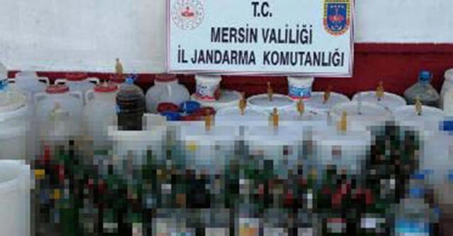Mersin'de 465 litre sahte içki ele geçirildi