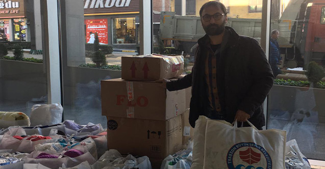 Trabzonlular Elazığ için yardıma koşuyor! Gelmeye devam ediyorlar!