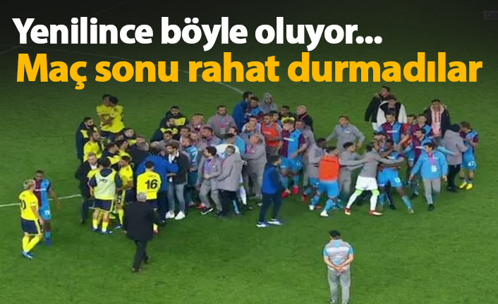 Trabzonspor Fenerbahçe maçı sonunda gerginlik
