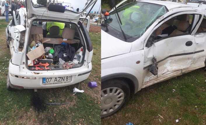 Otomobil ile otobüs çarpıştı, bir kişi ağır yaralandı