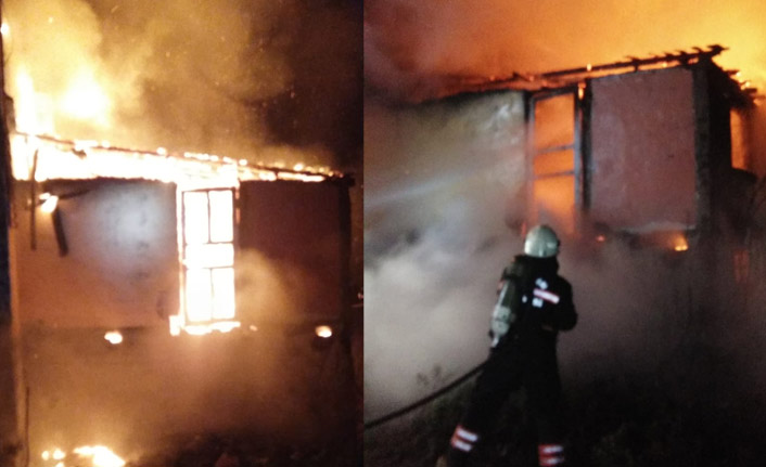 Trabzon’da ev yangını! Alevler bir anda yükseldi