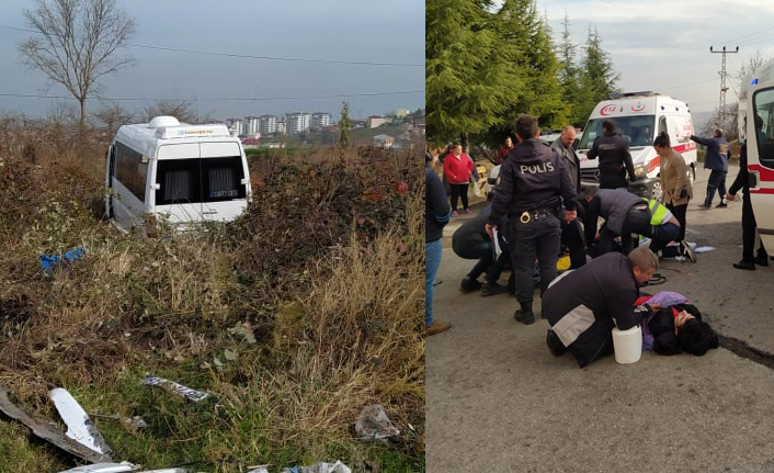 Trabzon'da freni boşalan minibüsten atlamıştı, yaşam mücadelesi sürüyor
