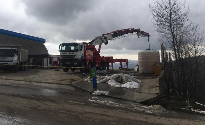 Akaryakıt istasyonundaki heyelanda son durum!