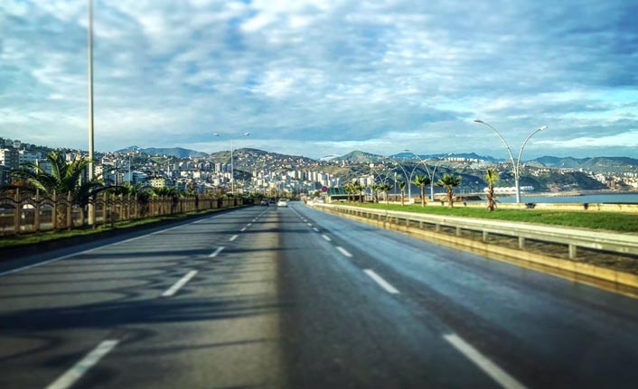 Trabzon Beşirli'de yol çalışması